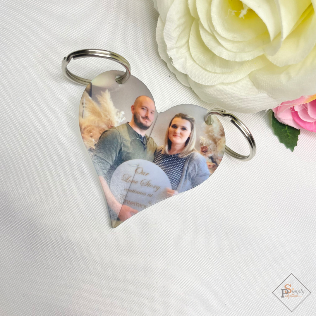 Split heart best sale keyring