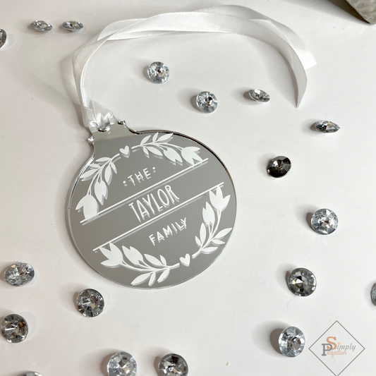 Mirrored Family Bauble