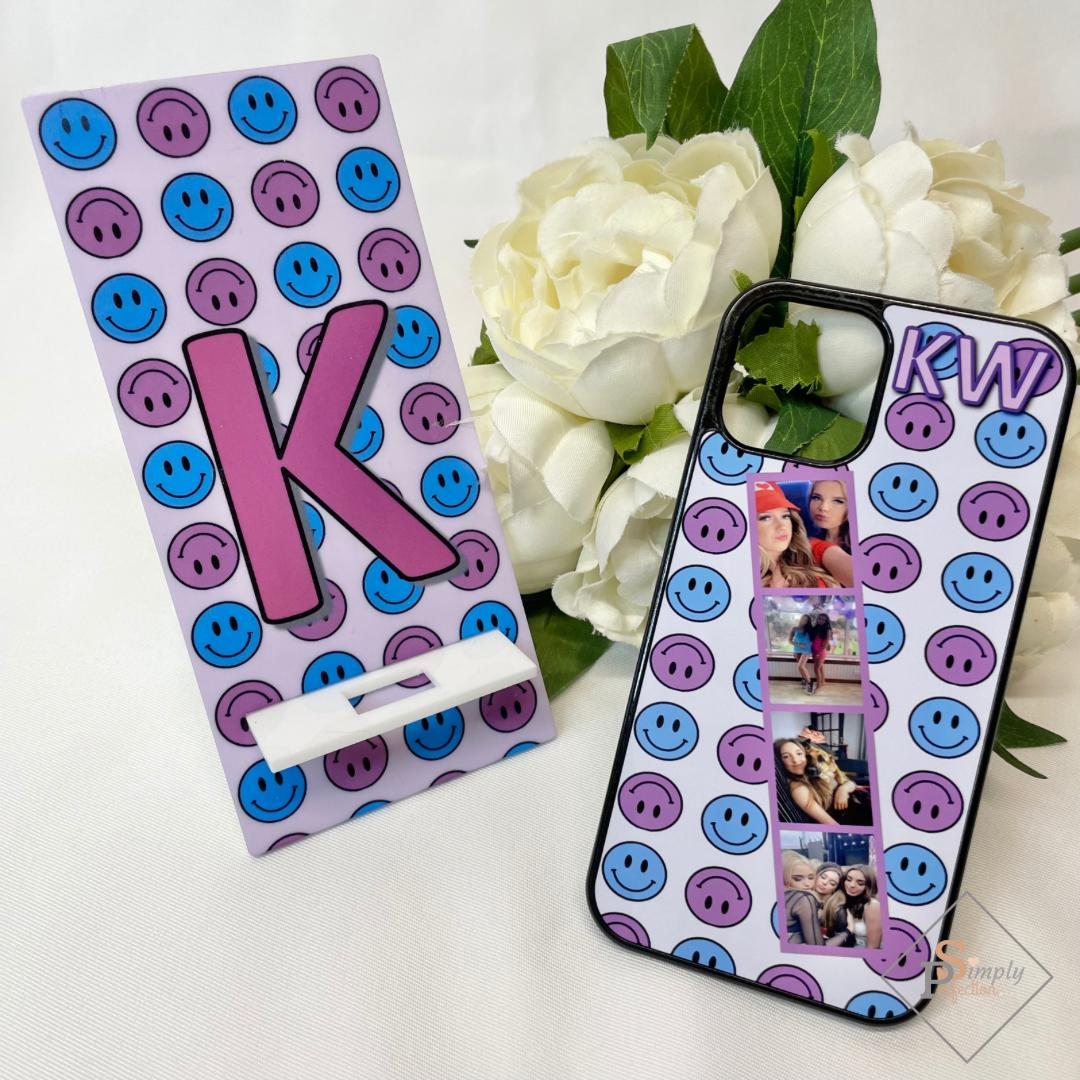 Personalised phone cover and stand bundle